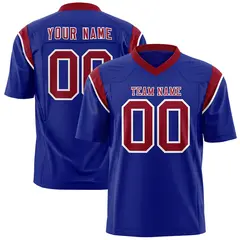 Royal Cardinal Shoulder Cut Two-Tone Flag Football Jersey 1