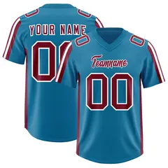 Royal Cardinal White Side Stripe Authentic Football Jersey