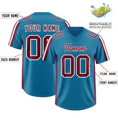 Royal Cardinal White Side Stripe Authentic Football Jersey 2