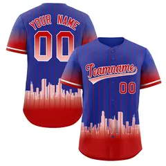 Royal Chicago City Silhouette Baseball Jersey
