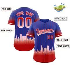 Royal Chicago City Silhouette Baseball Jersey 2
