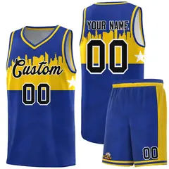 Royal City Silhouette Pattern Basketball Uniform Jersey