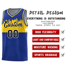 Royal City Silhouette Pattern Basketball Uniform Jersey 2