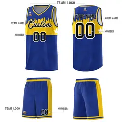 Royal City Silhouette Pattern Basketball Uniform Jersey 5