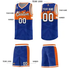 Royal City Silhouette Pattern Basketball Uniform Jersey 5