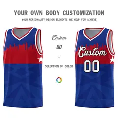 Royal City Silhouette Pattern Basketball Uniform Jersey 3