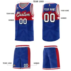 Royal City Silhouette Pattern Basketball Uniform Jersey 5