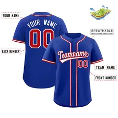 Royal Classic Style Authentic Baseball Jersey 2