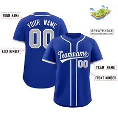 Royal Classic Style Authentic Baseball Jersey 2