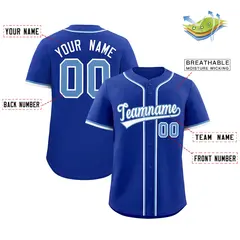 Royal Classic Style Authentic Baseball Jersey 2