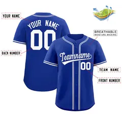 Royal Classic Style Authentic Baseball Jersey 2