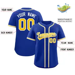 Royal Classic Style Authentic Baseball Jersey 2