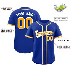 Royal Classic Style Authentic Baseball Jersey 2