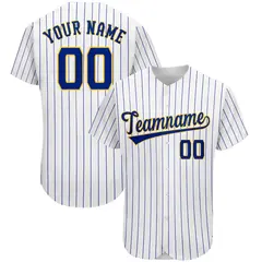 Royal Classic Team Style Stripe Authentic Baseball Jersey 1