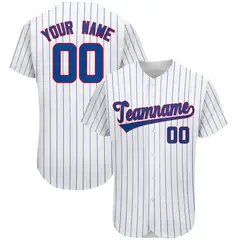 Royal Classic Team Style Stripe Authentic Baseball Jersey 1