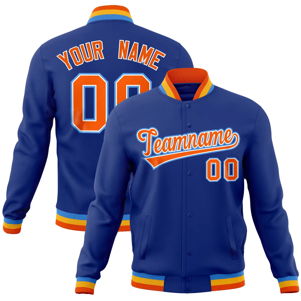 Royal Classic Varsity Full-Snap Letterman Baseball Jacket