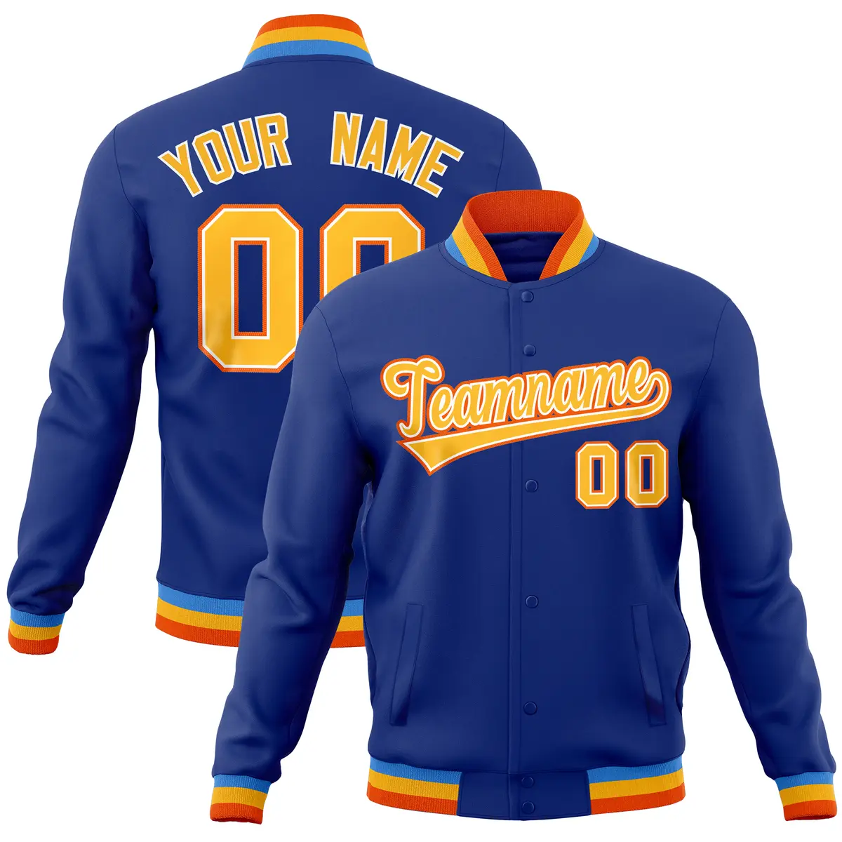 Royal Classic Varsity Full-Snap Letterman Baseball Jacket