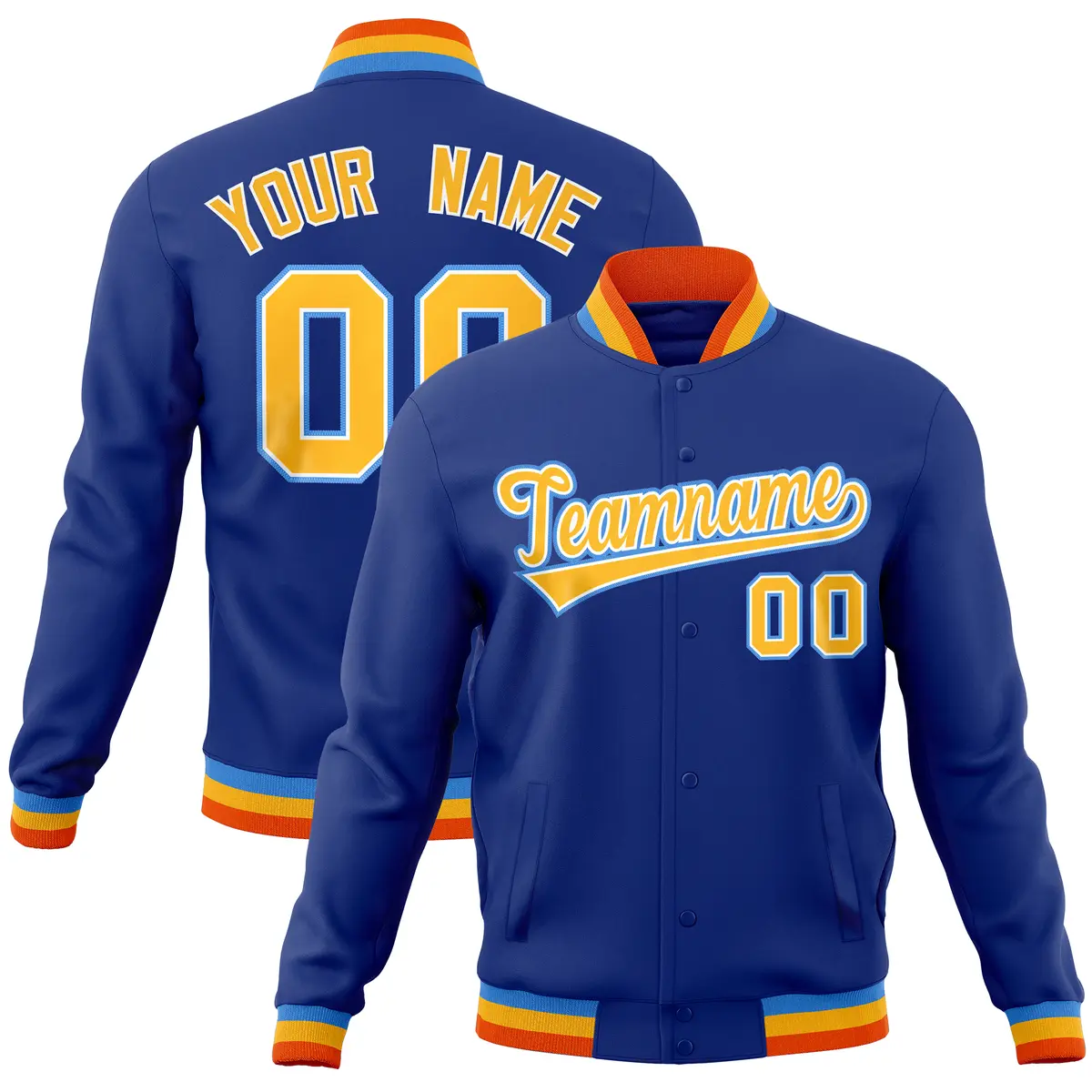 Royal Classic Varsity Full-Snap Letterman Baseball Jacket