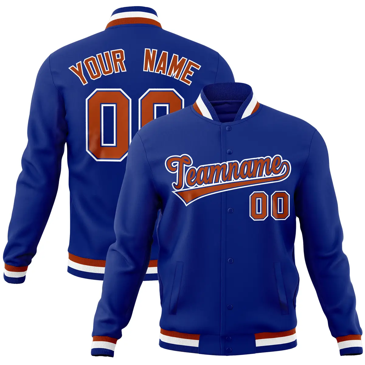 Royal Classic Varsity Full-Snap Letterman Baseball Jacket