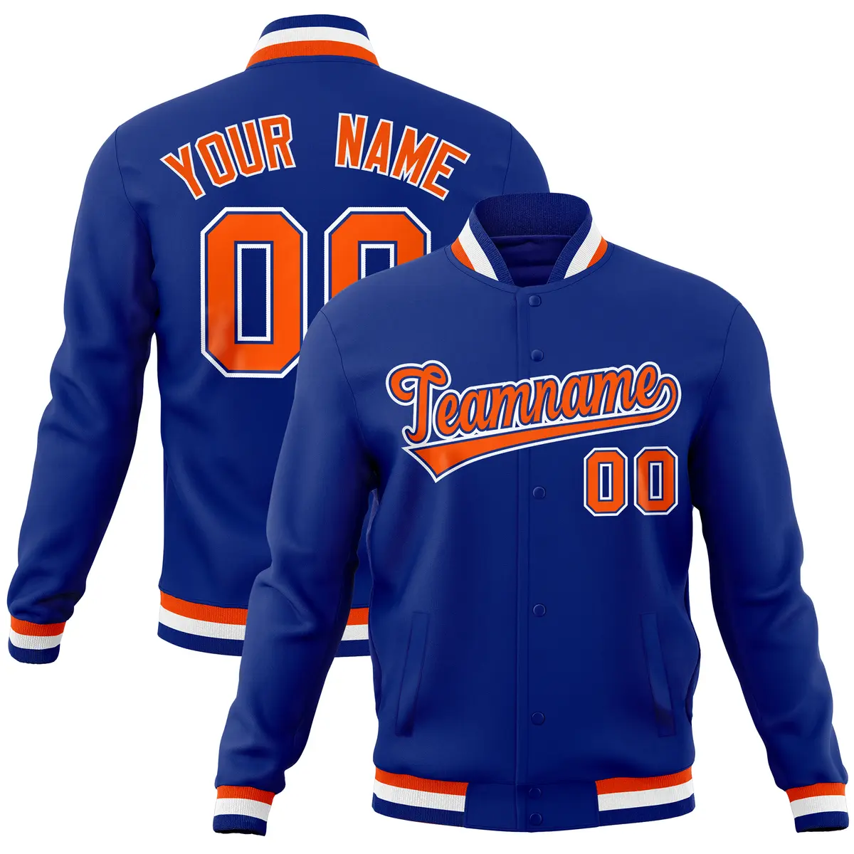 Royal Classic Varsity Full-Snap Letterman Baseball Jacket