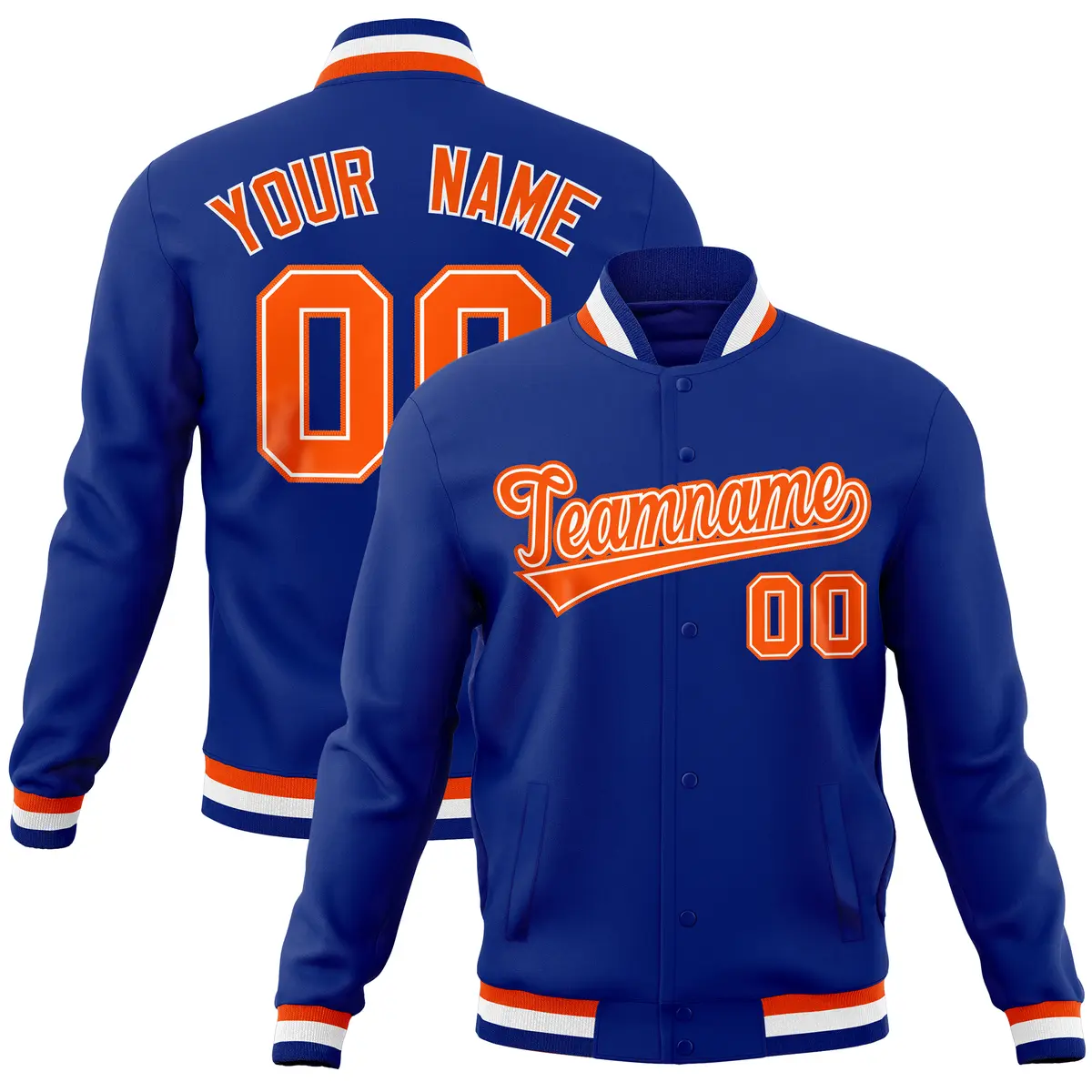 Royal Classic Varsity Full-Snap Letterman Baseball Jacket