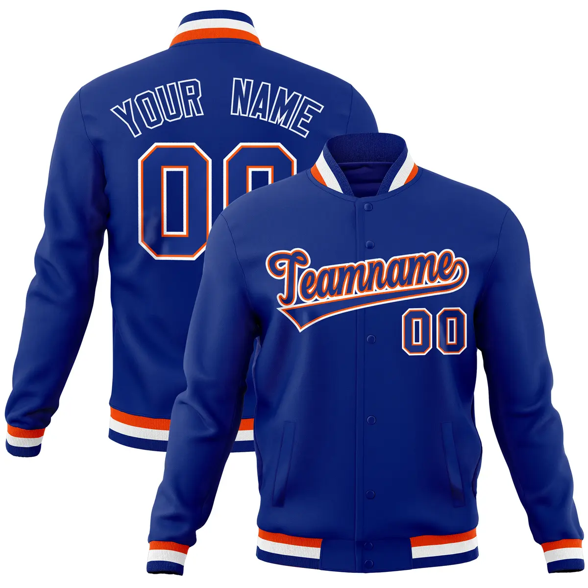 Royal Classic Varsity Full-Snap Letterman Baseball Jacket