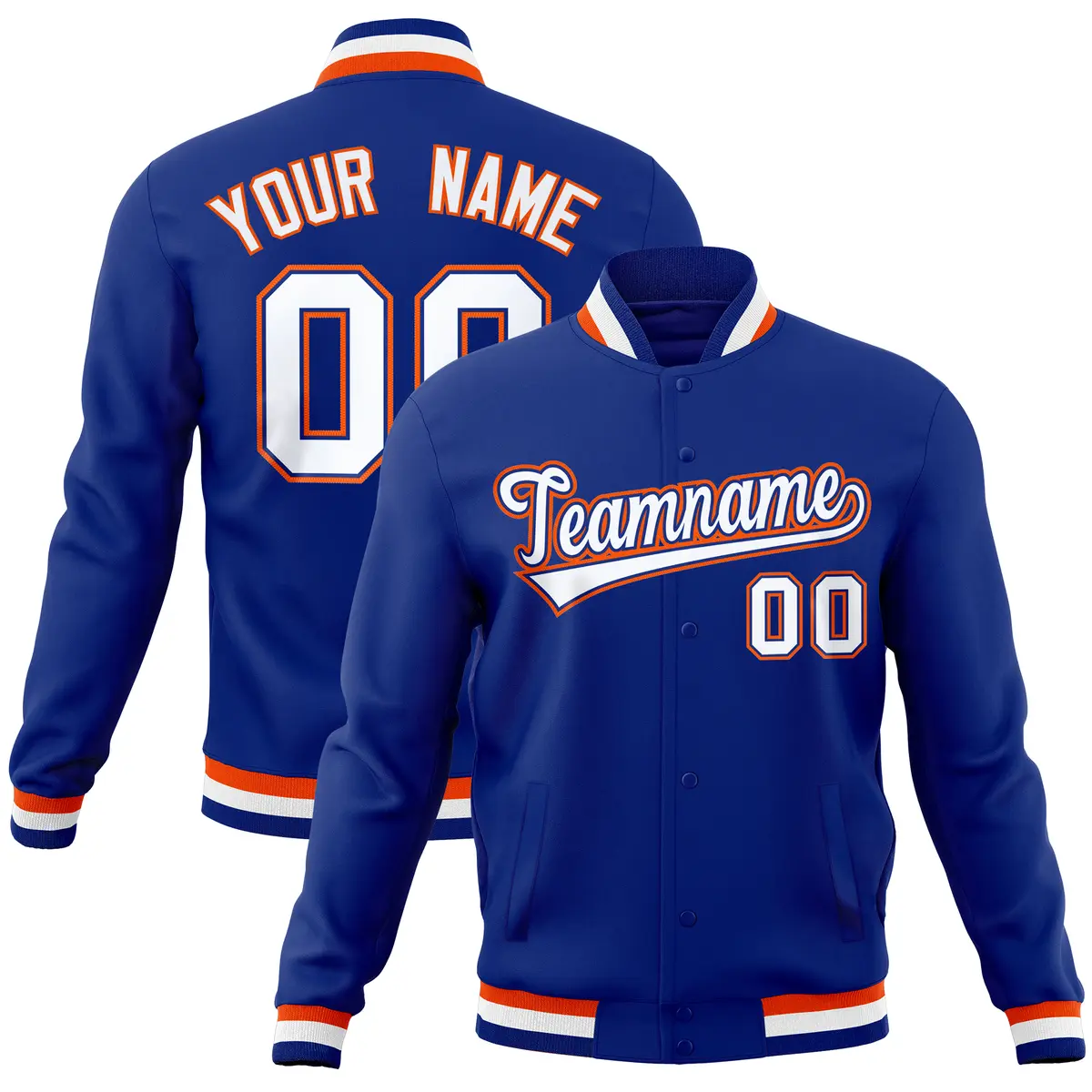 Royal Classic Varsity Full-Snap Letterman Baseball Jacket