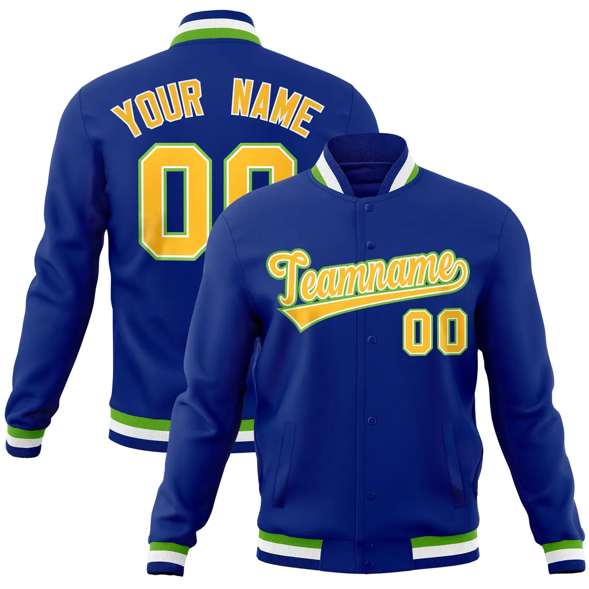 Royal Classic Varsity Full-Snap Letterman Baseball Jacket
