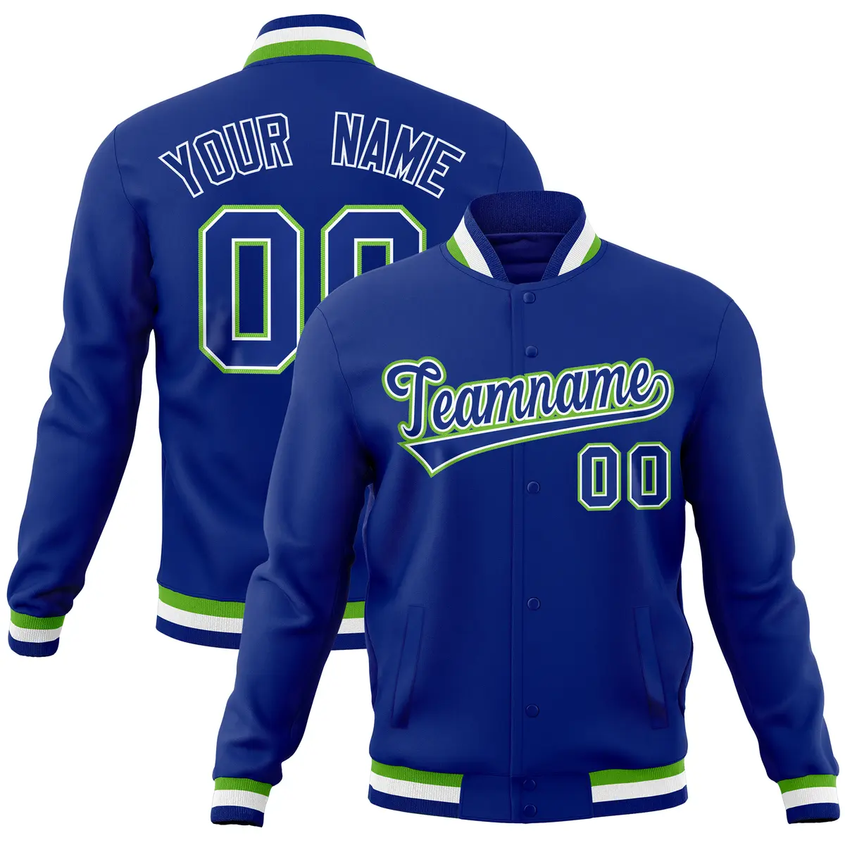 Royal Classic Varsity Full-Snap Letterman Baseball Jacket