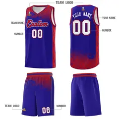 Royal Cloud Pattern Sports Uniform Basketball Jersey Set 5