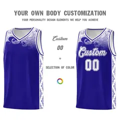 Royal Cloud Pattern Sports Uniform Basketball Jersey Set 3