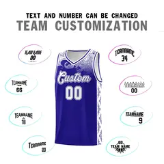 Royal Cloud Pattern Sports Uniform Basketball Jersey Set 4