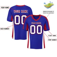 Royal Color Block Mesh Authentic Football Jersey 2