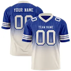 Royal Cream Gradient Outdoor Flag Football Jersey