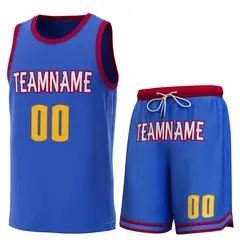 Royal Crimson Classic Sets Basketball Jersey 1