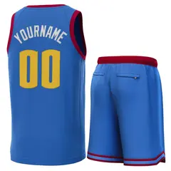 Royal Crimson Classic Sets Basketball Jersey 3