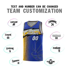 Royal Dot Scatter Graffiti Pattern Basketball Jersey 3