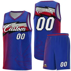 Royal Dot Scatter Graffiti Pattern Basketball Jersey 1