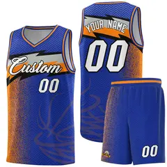 Royal Dot Scatter Graffiti Pattern Basketball Jersey 1