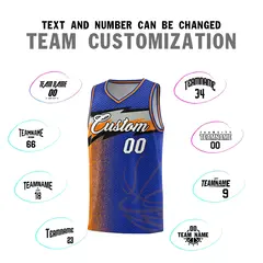 Royal Dot Scatter Graffiti Pattern Basketball Jersey 3