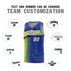Royal Dot Scatter Graffiti Pattern Basketball Jersey 3