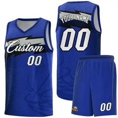 Royal Dot Scatter Graffiti Pattern Basketball Jersey 1