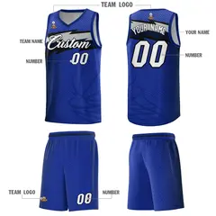 Royal Dot Scatter Graffiti Pattern Basketball Jersey 2