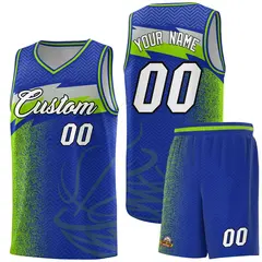 Royal Dot Scatter Graffiti Pattern Basketball Jersey 1