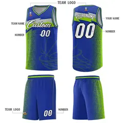 Royal Dot Scatter Graffiti Pattern Basketball Jersey 2