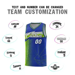 Royal Dot Scatter Graffiti Pattern Basketball Jersey 3