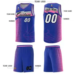 Royal Dot Scatter Graffiti Pattern Basketball Jersey 2