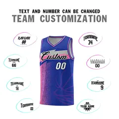 Royal Dot Scatter Graffiti Pattern Basketball Jersey 3