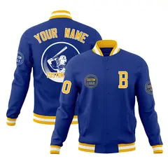 Royal Full-Snap Varsity Letterman Baseball Jacket 1