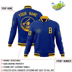 Royal Full-Snap Varsity Letterman Baseball Jacket 4